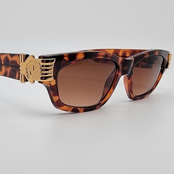 Gloria Vanderbilt GV Tortoise Gold Frame Brown Gradient Lens Sunglasses 50mm main image 8